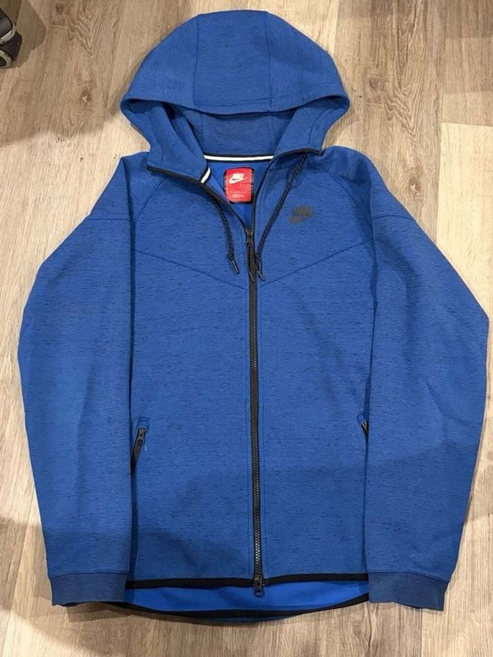 Nike Tech Fleece Full Zip Hoodie Size M Blue Speckled